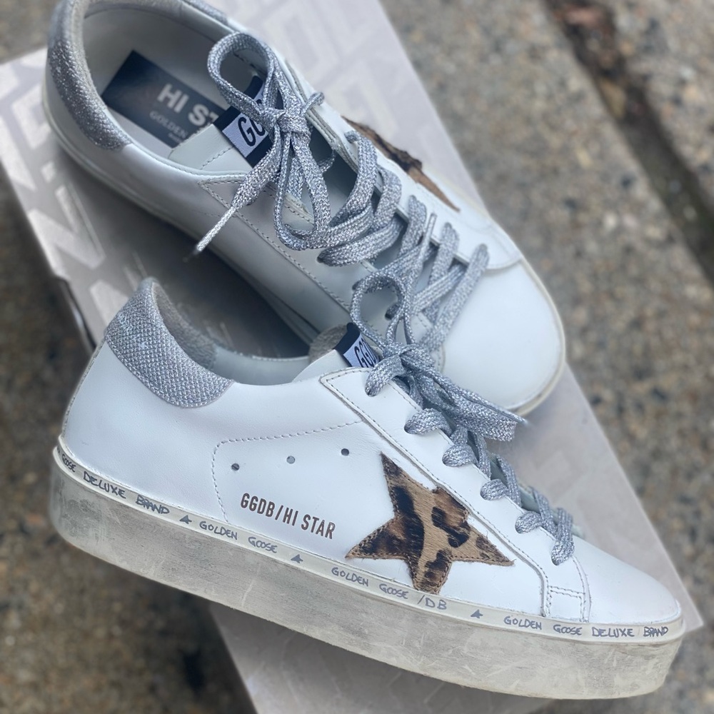 GOLDEN GOOSE  -White sneaker hi star- currently retailing for $600!